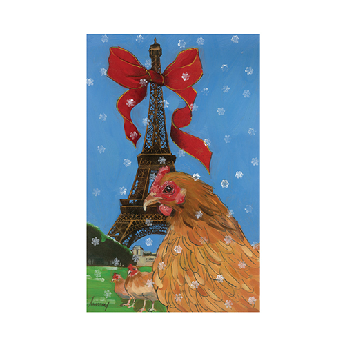 Three French Hens - Holiday Cards by Keith Murray KTouchCards.com  