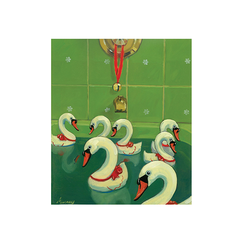 Seven Swans A'swimming - Holiday Cards by Keith Murray KTouchCards.com 